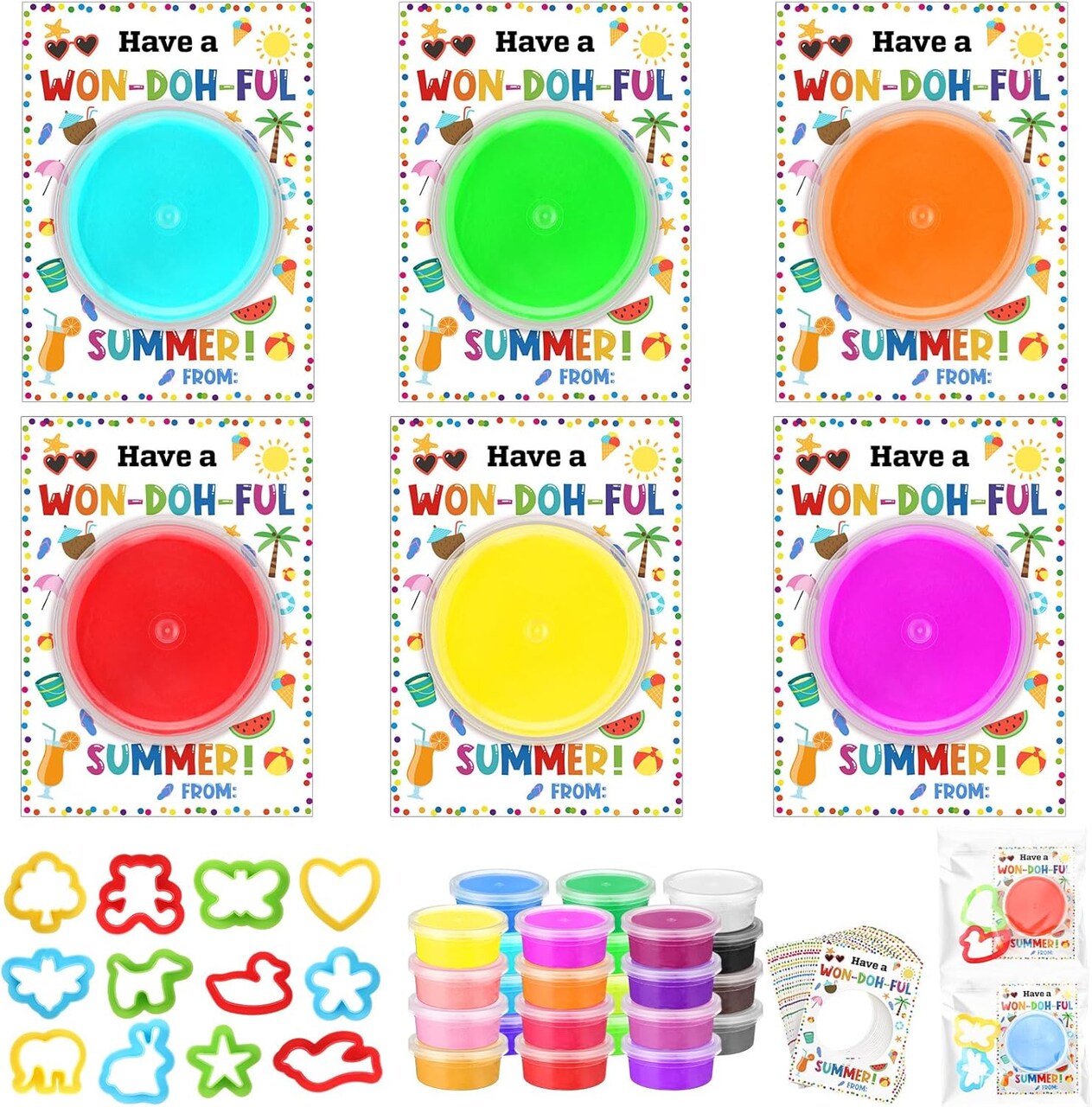 24 Pack End of Year Student Gifts for Kids Air Dry Clay Kit Gifts End of School Year Party Favors Summer Toy Party Favor Goodie Bags Stuffer School Classroom Exchange Favor Art Crafts Gift